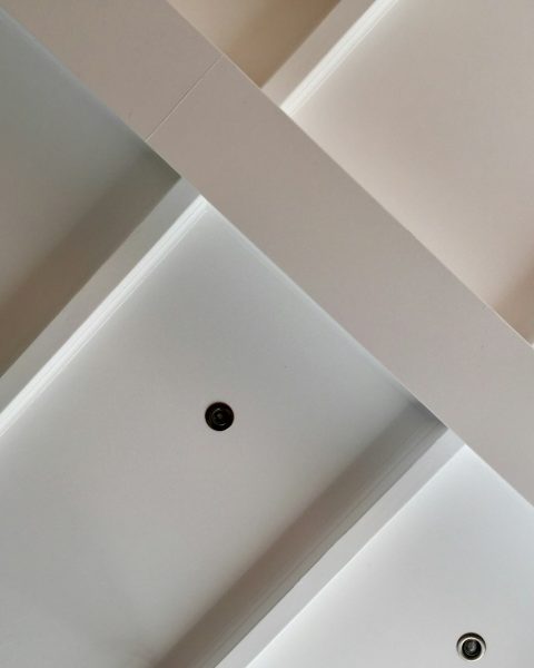 white painted ceiling