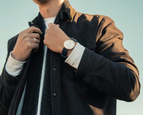 men's black dress shirt