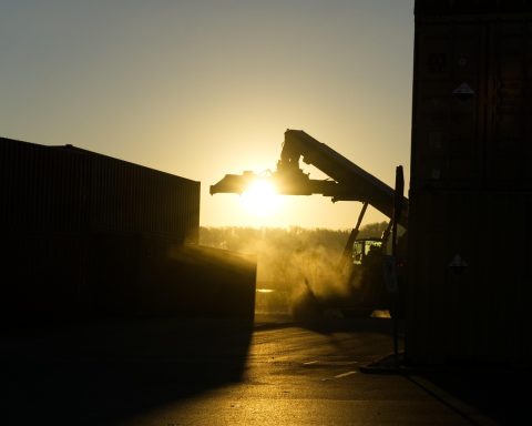 container, loading crane, fog, dark, grim, sunrise, backlighting, port, loading, nature, crane, mobile, transport, export, terminal, cargo, cargo container, container handling, heaven, freight, stacked, silhouette