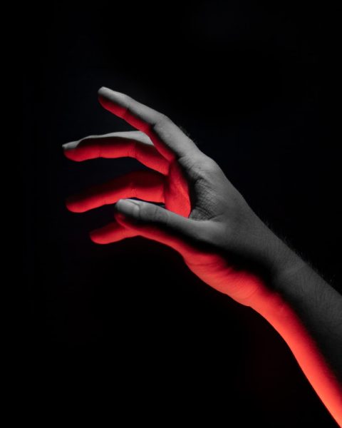 human hand reaching out